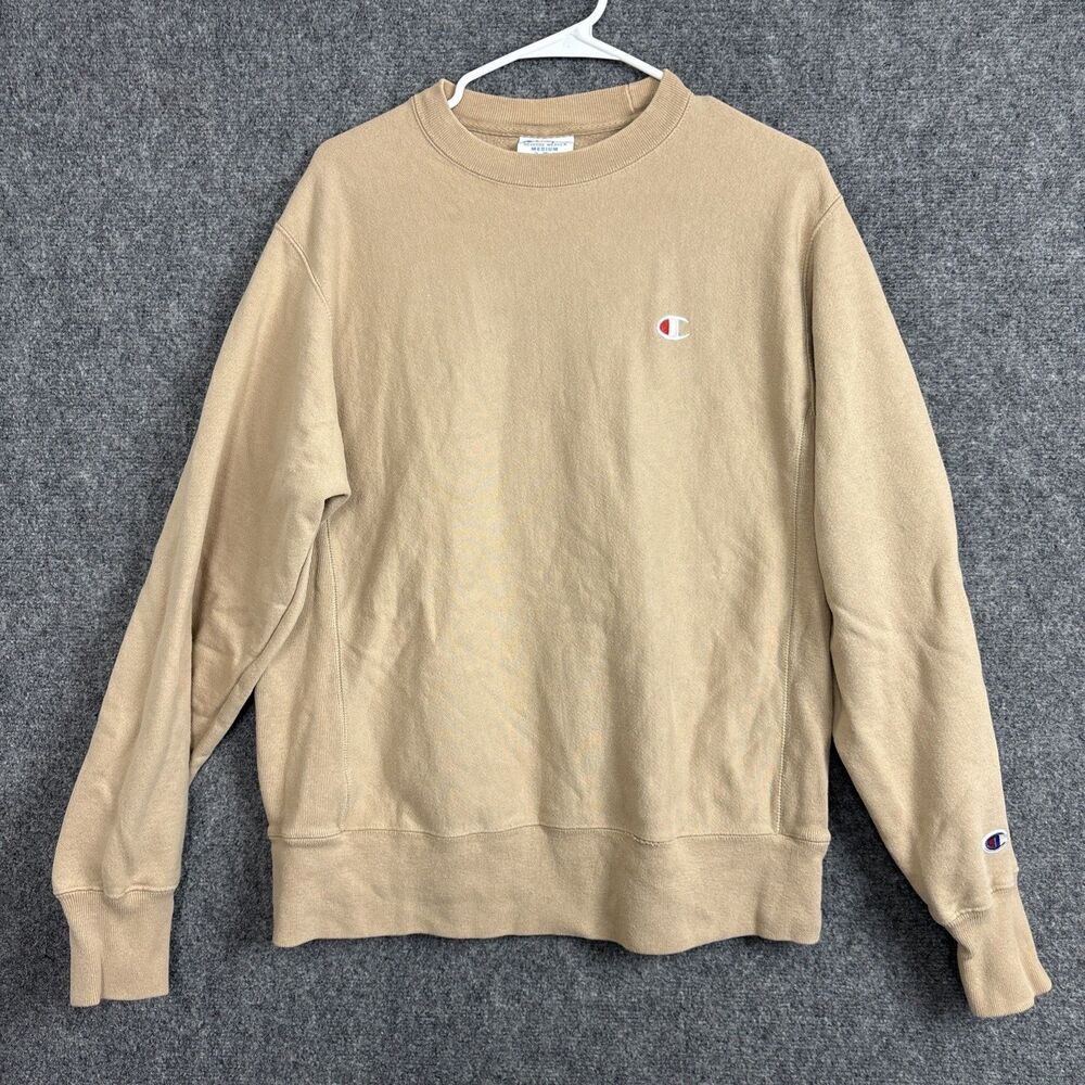 Champion Reverse Weave Sweatshirt Mens  M Beige Sport Outdoors